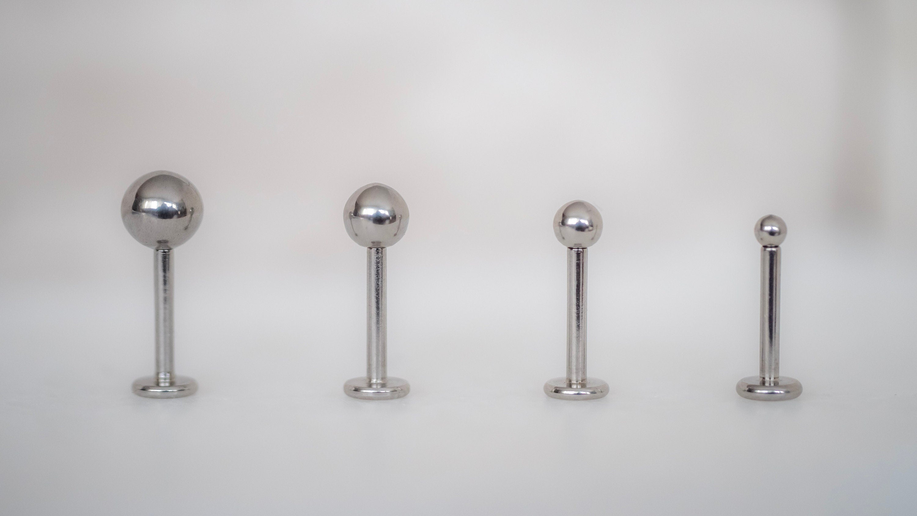Silver Ball Stud Earrings, Surgical Steel Tiny Dot Stud Earrings, Small Ball Studs, Screw Back Earrings, Flat Back Studs, Tragus Earrings