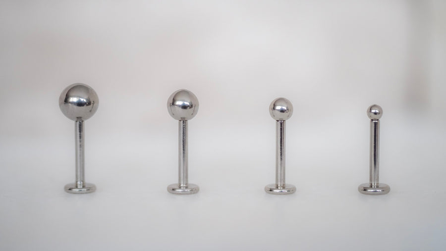 Silver Ball Stud Earrings, Surgical Steel Tiny Dot Stud Earrings, Small Ball Studs, Screw Back Earrings, Flat Back Studs, Tragus Earrings