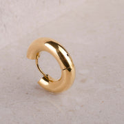 Gold Plated Thick Hoop Earrings, Chunky Hoop Earrings  Surgical Steel Thick Hoops Huggies, Gold, Silver