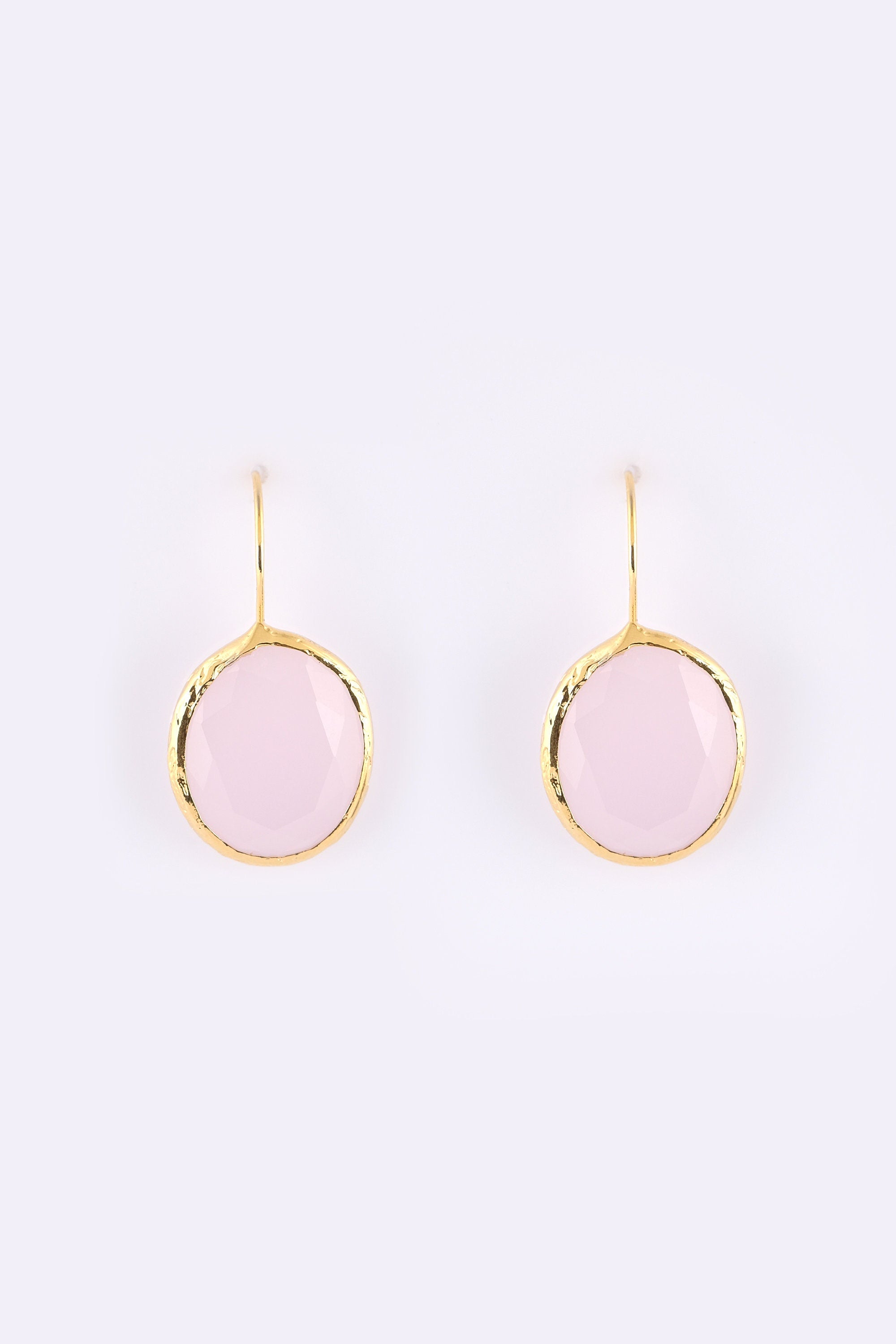 Pink Zircon Teardrop Earrings | Pink Natural Stone earring | Light Pink Gemstone Drop Earrings | Anniversary Gift