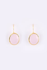 Pink Zircon Teardrop Earrings | Pink Natural Stone earring | Light Pink Gemstone Drop Earrings | Anniversary Gift