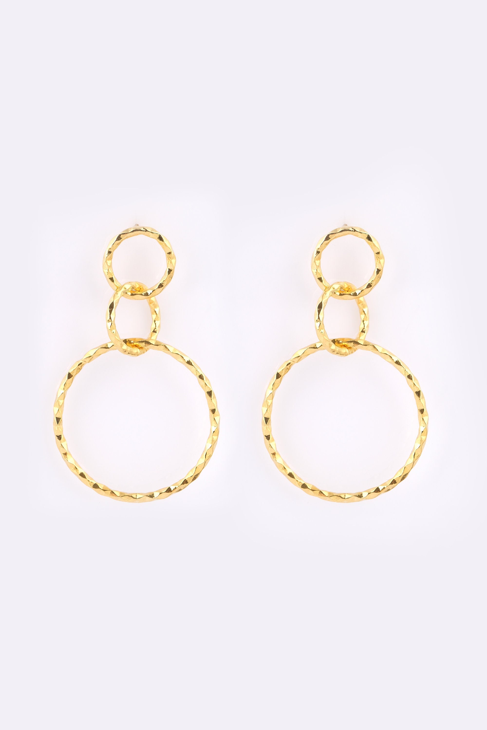 Triple layer gold hoops earrings | 3 Layered Gold Hoop Earrings | Designer's Earring | Anniversary Gift | Gift for Her