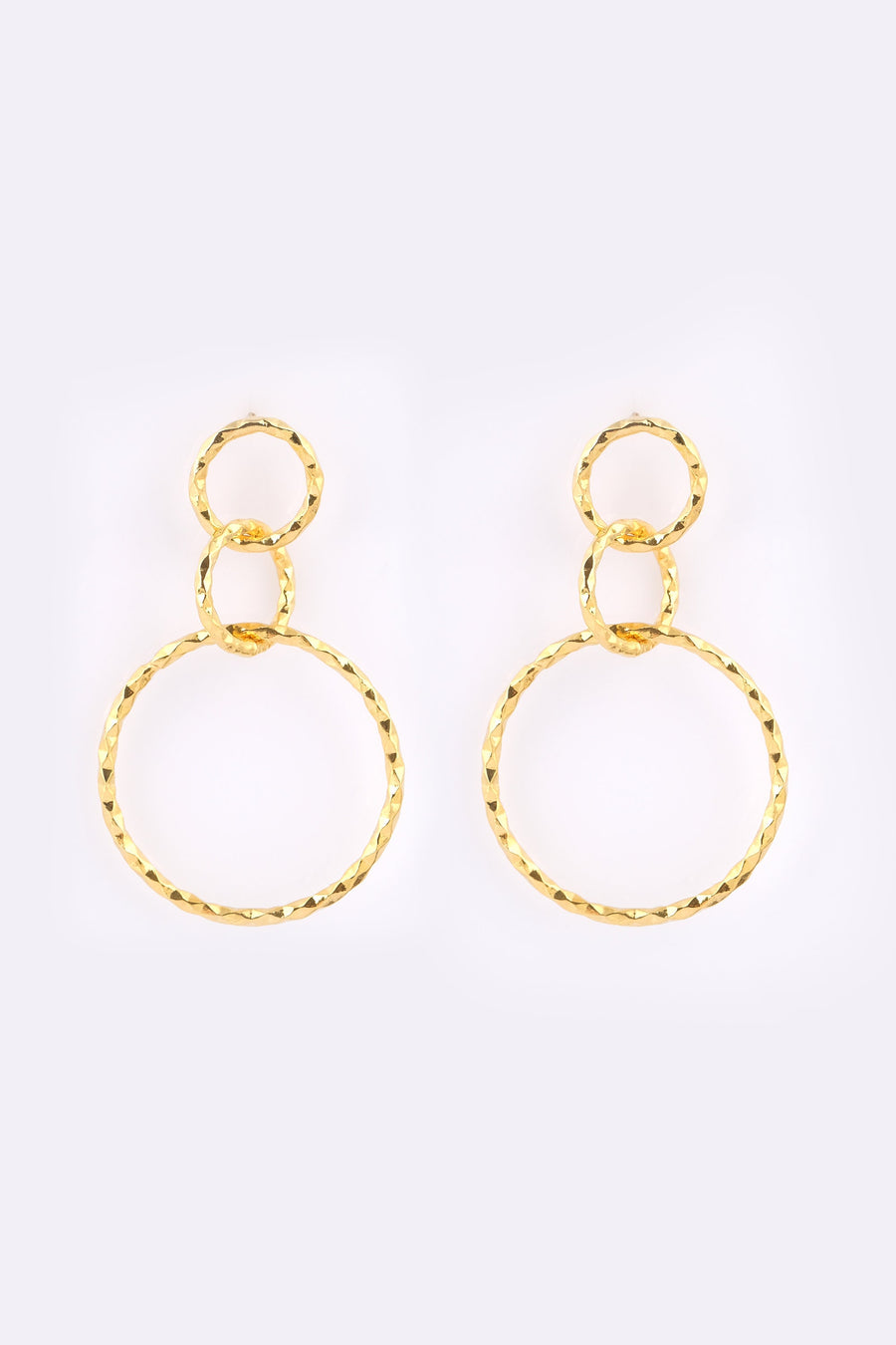 Triple layer gold hoops earrings | 3 Layered Gold Hoop Earrings | Designer's Earring | Anniversary Gift | Gift for Her