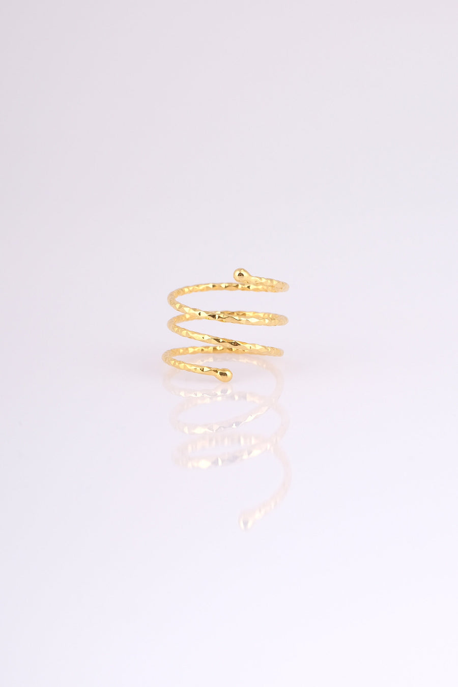 Gold Triple Band Cage Ring / Knuckle Ring / Three Band Ring / Wide Profile Statement Thumb Ring| Stackable Ring |Triple Gold Parallel Ring