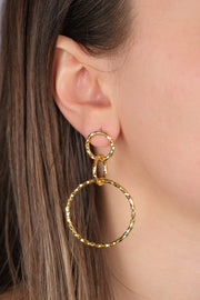 Triple layer gold hoops earrings | 3 Layered Gold Hoop Earrings | Designer's Earring | Anniversary Gift | Gift for Her