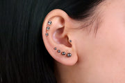 Silver Ball Stud Earrings, Surgical Steel Tiny Dot Stud Earrings, Small Ball Studs, Screw Back Earrings, Flat Back Studs, Tragus Earrings