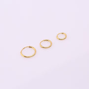 925 Solid Sterling Silver Tiny Hoop Earrings/Helix Piercing/Tiny Cartilage Hoop/Clicker Hoop/Nose Hoop/Tragus Hoop/Seamless Hoop