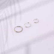 925 Solid Sterling Silver Tiny Hoop Earrings/Helix Piercing/Tiny Cartilage Hoop/Clicker Hoop/Nose Hoop/Tragus Hoop/Seamless Hoop