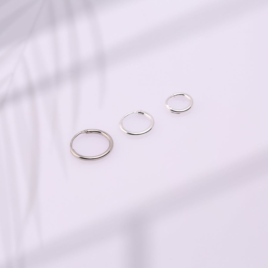 925 Solid Sterling Silver Tiny Hoop Earrings/Helix Piercing/Tiny Cartilage Hoop/Clicker Hoop/Nose Hoop/Tragus Hoop/Seamless Hoop