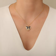 925 Sterling Silver Customized Angel Wings Necklace, Openable Angel Wings Necklace, Custom Guardian Wings Necklace, Engraved Hidden Name