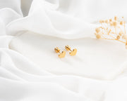 Double sided small heart stud Earrings, hearth shape minimalist screw back cubic zirconia stud earring, nap earring, gift for her minimalist
